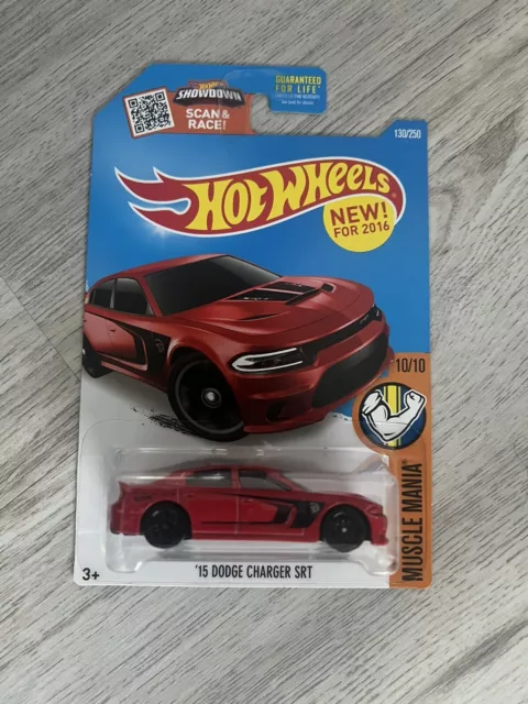 2016 Hot Wheels '15 Dodge Charger Srt, Red, #10/10 Muscle Mania, #130/250