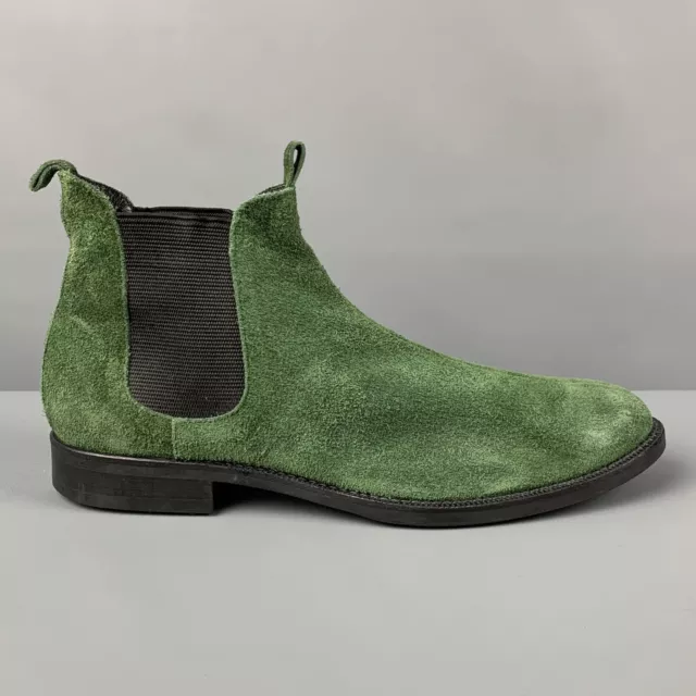 COMME des GARCONS HOMME PLUS Taille 10 Vert Daim Noir Bottines