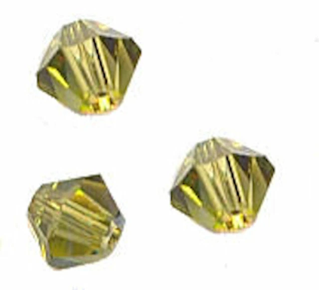 site parisien  40 PERLES TOUPIES SWAROVSKI    5mm   KHAKI