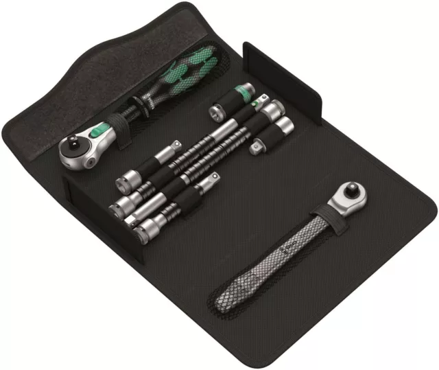 Wera Kraftform Kompakt Zyklop MS1 Metal Speed Socket Wrench Set 1/4" 05135949001