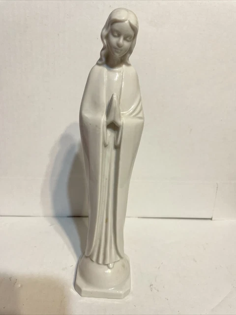 VINTAGE HOMCO PRAYING Virgin Mary-White Madonna Porcelain Statue #1425