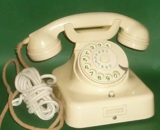 Antiguo Post Teléfono W49 Teléfono Telefongerät Fernsprechgerät Marfil Blanco 49