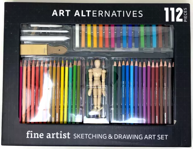 Art Alternatives 112 Piece Sketching & Drawing Art Set 