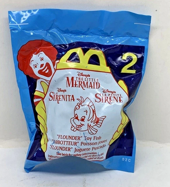 1996 MCDONALD'S HAPPY Meal The Little Mermaid "Flounder" Toy Fish 0.99