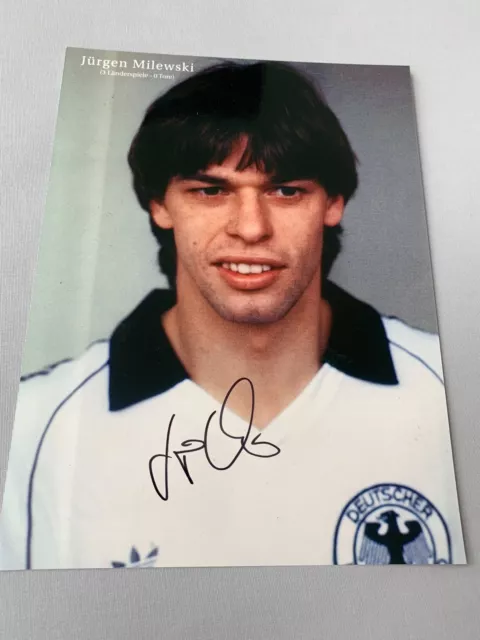 JÜRGEN MILEWSKI  3 DFB-Länderspiele  signed Foto 20x28 Autogramm