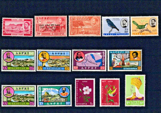 ETHIOPIA ab 1959 postfrisch 14 Briefmarken