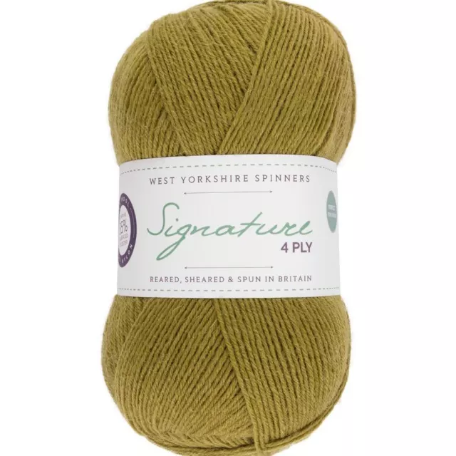 West Yorkshire Spinners Signature 4 Ply Yarn Wool 100g - Cardamom (351)