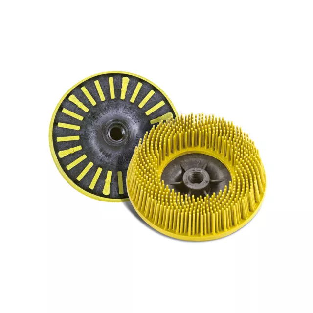 3M Bristle Disc con rosca M14 115mm, P 80, amarillo 24538