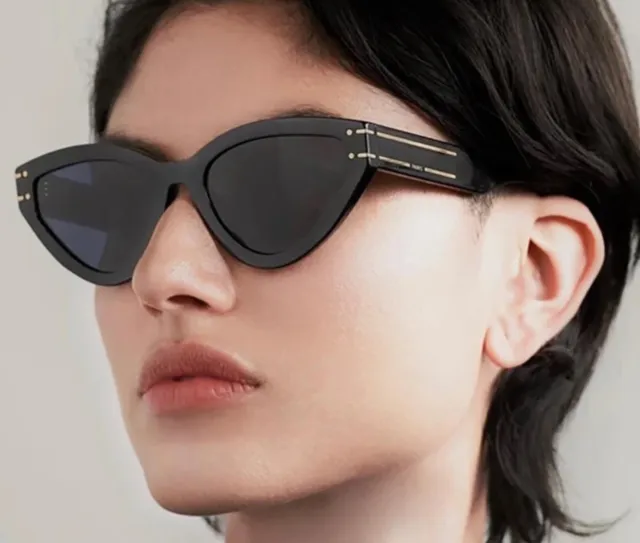 Small Frame Cat Eye Sunglasses Women 2024 Luxury Brand Designer black gold