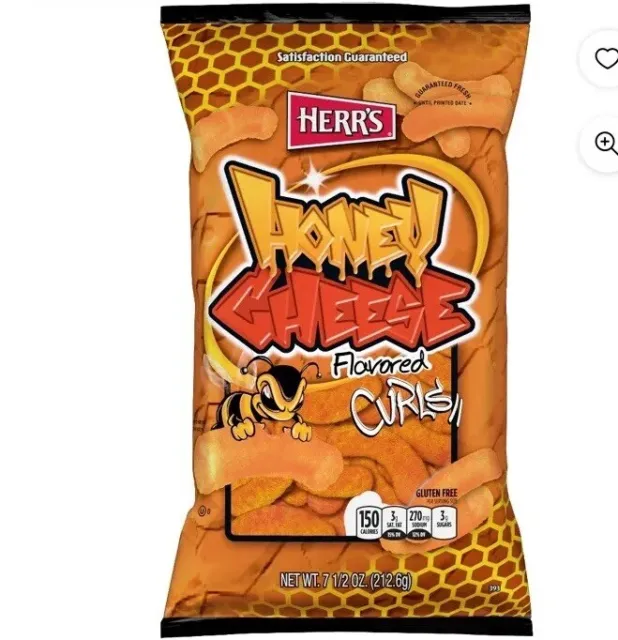 Herr's Honey Cheese Flavored Curls, 7.5 oz