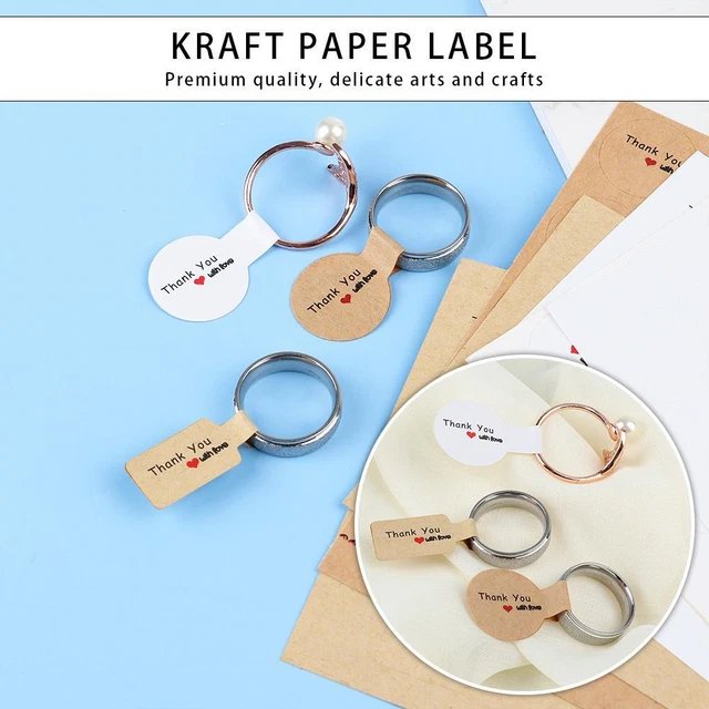 Vielen Dank Handarbeit mit Liebe Hangtag für Kraftpapier Etiketten für Schmuck