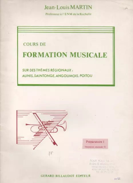 Cours de formation musicale sur des thèmes régionaux Préparatoire 1 J-L. MARTIN