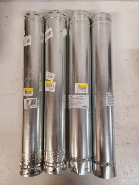 4 Qty Selkirk Gas Vent Round Pipes 3" IDx24"N | 3RV-24 (4 Quantity)