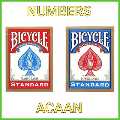 Bicycle Giochi di Prestigio e Magia NUMBERS ACAAN Trucchi con le Carte Bicycle Mazzo per 