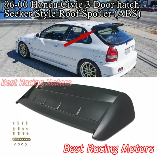 For 1996-2000 Honda Civic 3dr Hatch Seeker Style Roof Spoiler Wing (ABS)