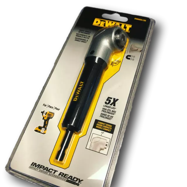 NEW DEWALT IMPACT Ready Right Angle Drill Attachment 90 Degree