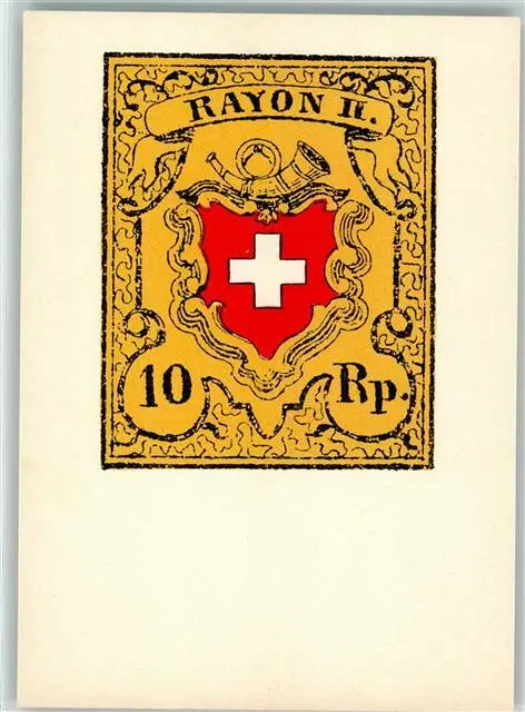 39699354 - Abdruck Briefmarke Rayon II. 10 Rp. Phila Schweiz