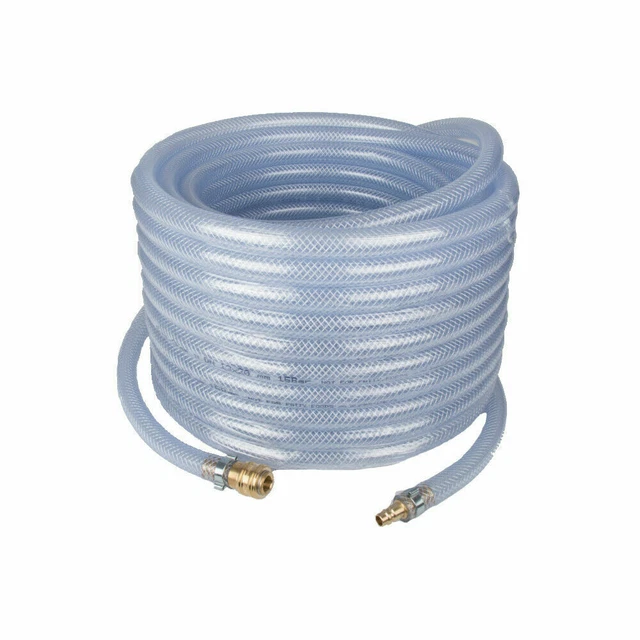 13mm 25m PVC Industrie Druckluftschlauch m. Kupplung Luftschlauch Druckschlauch