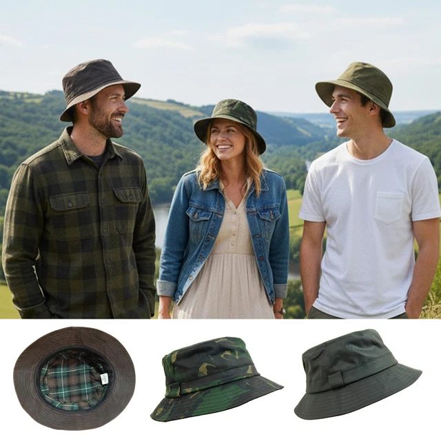 PAUL HARNDEN COTTON Waxed Bucket Hat - Handmade, Excellent