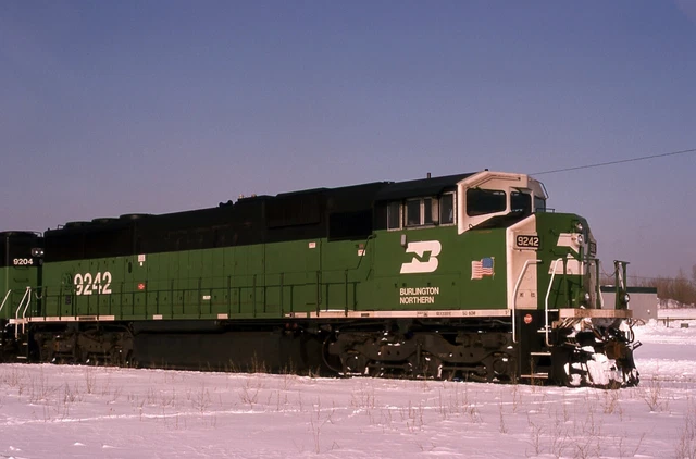 DB: Original Slide BN Burlington Northern SD60M #9242 - E Minneapolis MN 1996