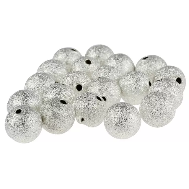 3X(20PCS Spark de perles rondes de 10mm plaque en argent C9B8)3237