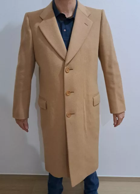 Cappotto Trench in panno lana: Vintage - Colore Beige/Cammello