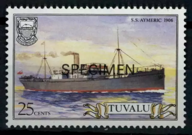 Tuvalu 1984 SG#237, 25c Ships Optd Specimen MNH #E97064