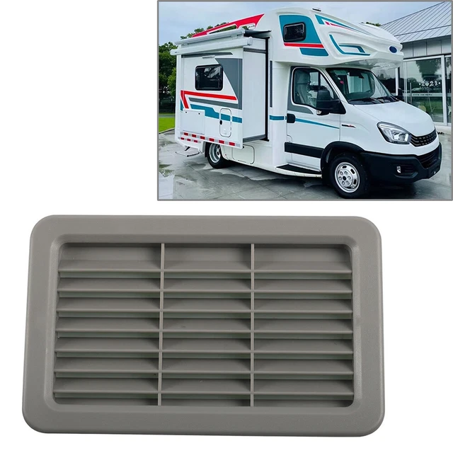 Gray Louvered Air Outlet Grill Cover Ventilation Grille Trim Bezel For RV Bus