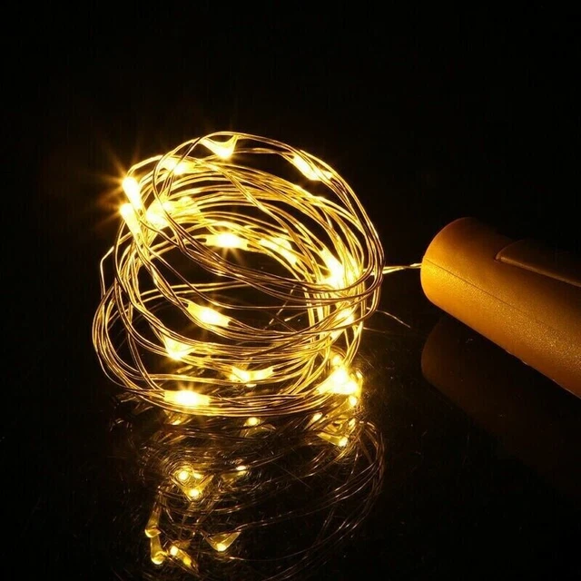 Bottle Fairy String Lights Battery Cork Shaped Christmas Wedding Party 2M 20 LED