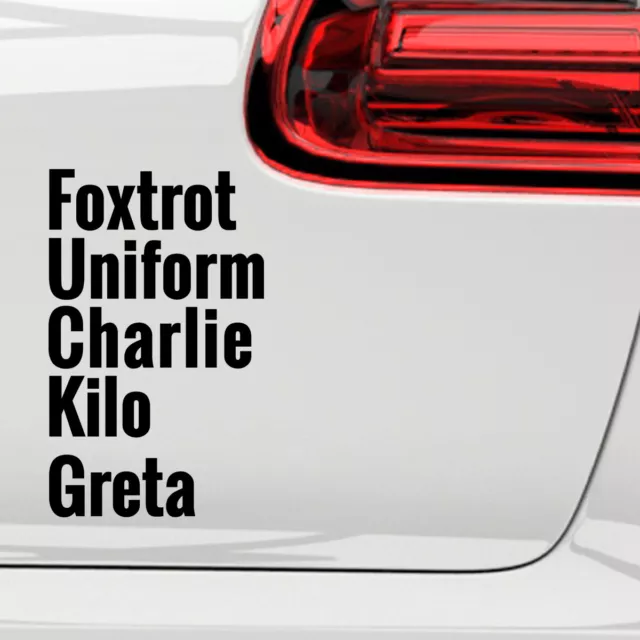 FCK GRN Grüne Greta Klima CO2 E-Auto Aufkleber Sticker Benzinpreis