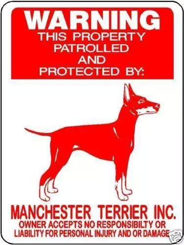 Manchester Terrier 9"x12" Aluminum Sign