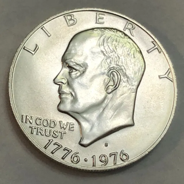 Bicentennial 1776-1976S 40% silver gem BU Eisenhower IKE dollar.  #8