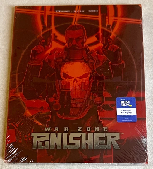 New Marvel Punisher War Zone Steelbook (4K Blu-ray Digital) Bestbuy Exclusive