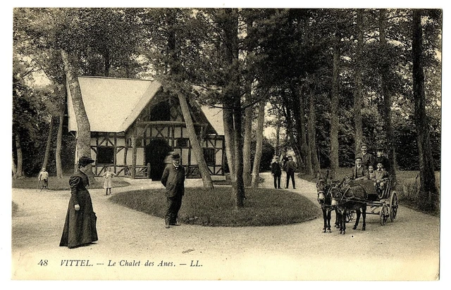 CPA 88 Vosges Vittel Le Chalet des Anes animated