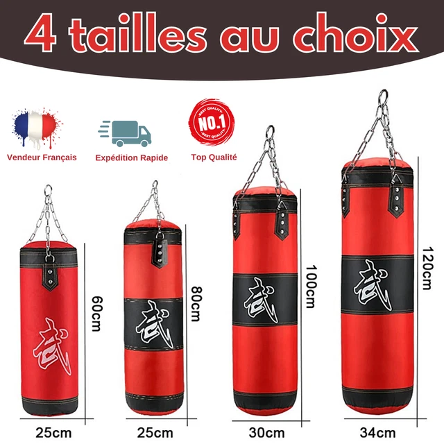 Sac de Frappe Punching Ball Entrainement Equipement Boxe Sport Combat Pas Cher