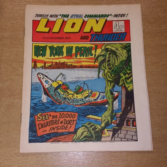 LION AND THUNDER 22Nd December 1973 Ipc British Weekly Uk Comic £7.99 ...