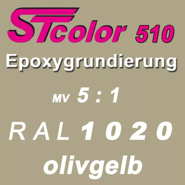 3 kg STC 2K EP Grundierung Epoxy 5:1 RAL 1020 olivgelb Set inkl. Härter