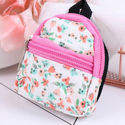 1:6 1:12 Dollhouse Miniature Flower Backpack Schoolbag Dolls Accessories W*B~gu