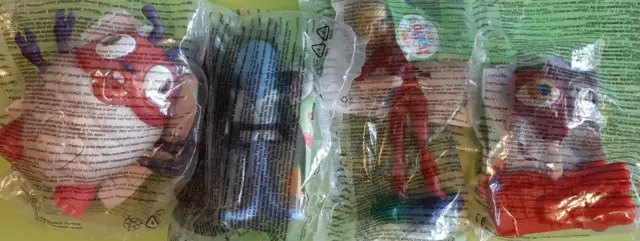 2009 MC DONALD'S HAPPY MEAL Gadget Monsters VS Aliens 4 Pezzi- HM03