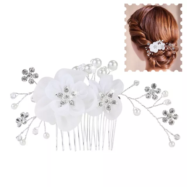 ROSENICE Charme Mariage Nuptiale Cristal Strass Perles Femmes Cheveux Peigne