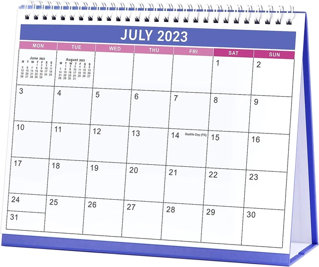 DESK CALENDAR 20232024 Calendar 20232024, Runs from July 2023 to