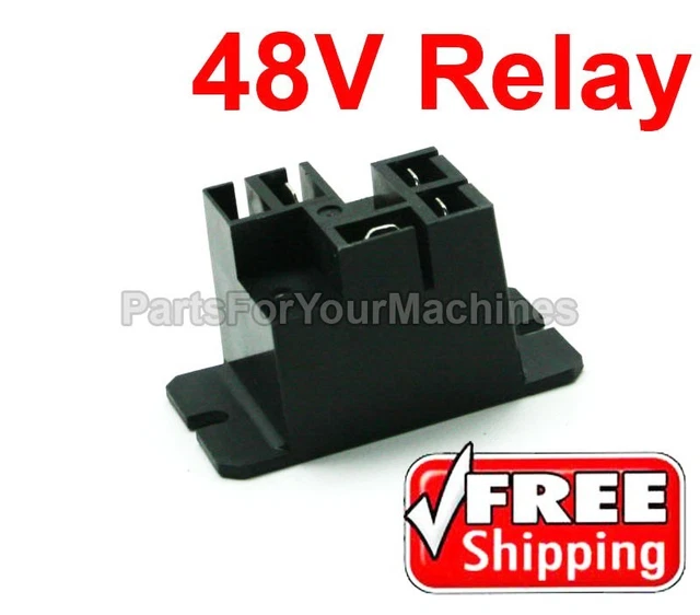 BATTERY CHARGER RELAY, 30A, 48V,Potter & Brumfield, Club Car