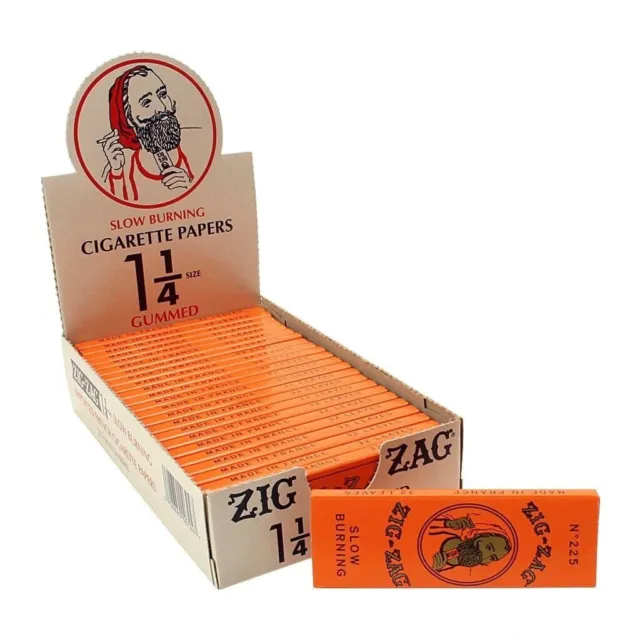 Zig Zag Rolling Papers 5 Packs 32 papers per pack Slow Burn 1 1/4