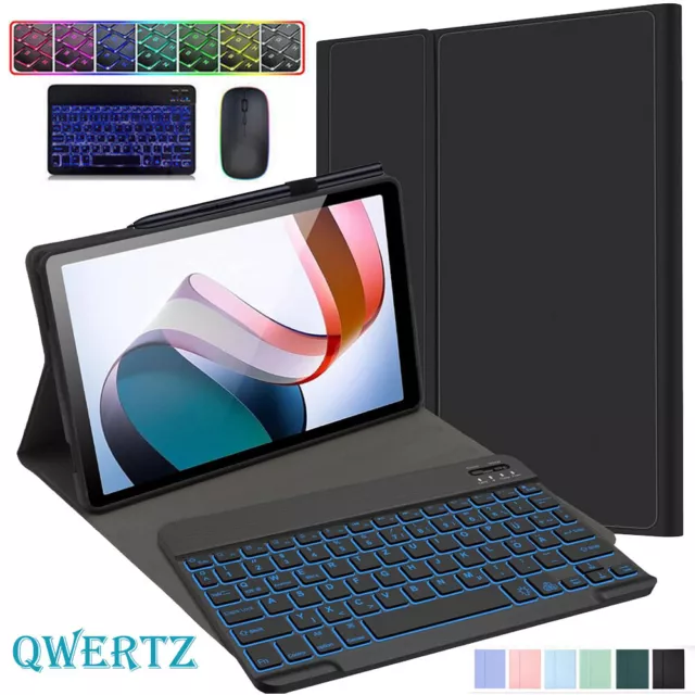 Hülle Für Xiaomi Pad 6/5/6 Pro Redmi Pad SE 11" QWERTZ Beleuchtet Tastatur Cover