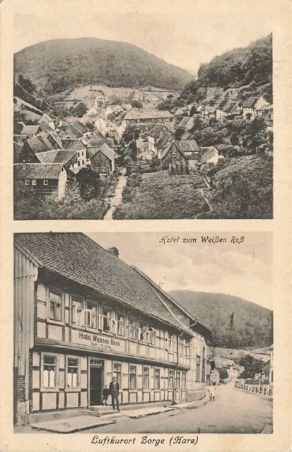 396436) Mehrbildkarte u.a. Hotel zum Weißen Roß Sorge Oberharz gel. um 1925