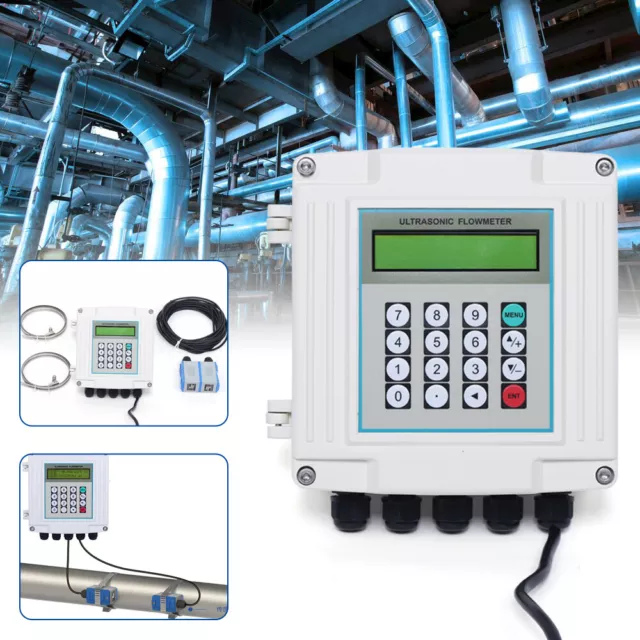 TUF-2000SW Digital Flowmeter DN50-700mm Ultrasonic Liquid Meter Flowmeter TM-1