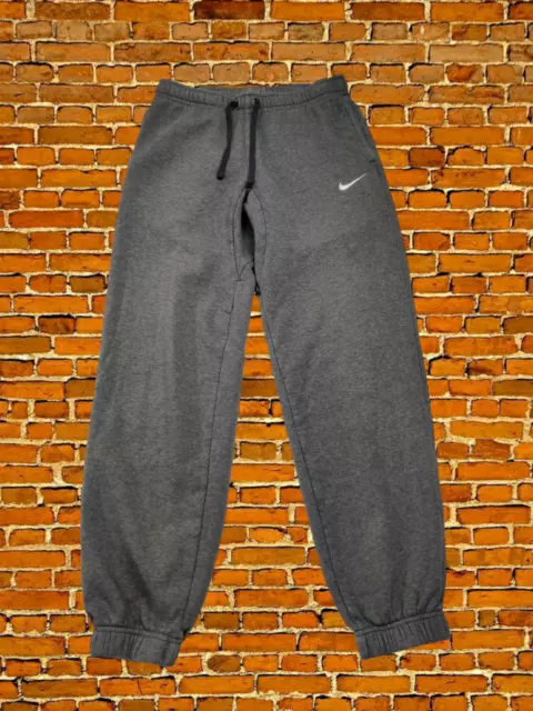 Mens Nike Size Small S Grey Casual Active Sport Gym Cuffed Jogger Track Trousers