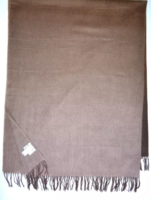 Paul Smith Mainline Brown Degrade Stripe Scarf Blanket Wool/Cashmere Brand New 