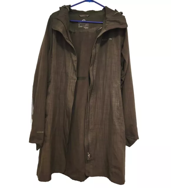 Kathmandu Long Jacket Womens Size 14 Softshell Water Repellent Wind Resistant
