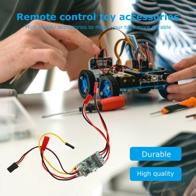 Régulateur De Vitesse Bidirectionnel 5A - ESC Brushed Pour Moteurs 130/180 - Compatible 2S-3S LiPo - Idéal Modélisme RC - 3